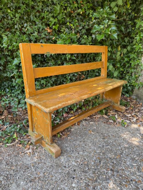 ANTIQUE PINE BENCH - ADDITIONAL PHOTO 4