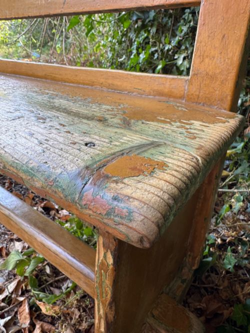 ANTIQUE PINE BENCH - ADDITIONAL PHOTO 5