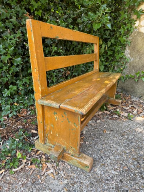 ANTIQUE PINE BENCH - ADDITIONAL PHOTO 9