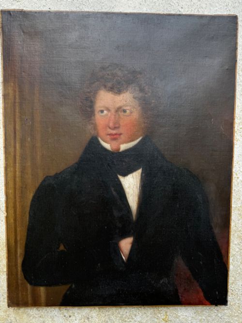 ANTIQUE PORTRAIT PAINTING - ADDITIONAL PHOTO 2
