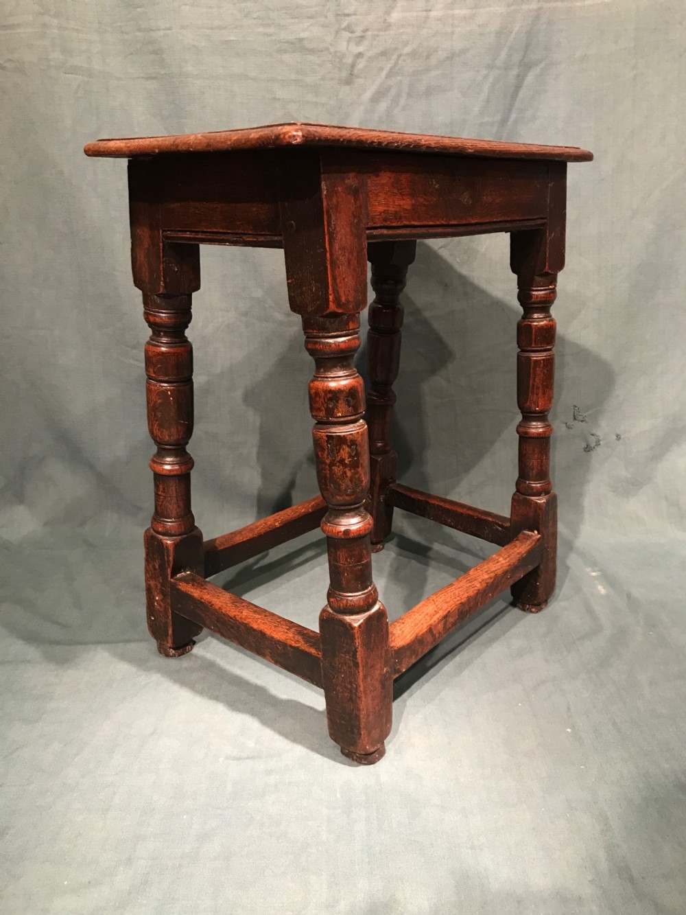 Antique oak joint stool 