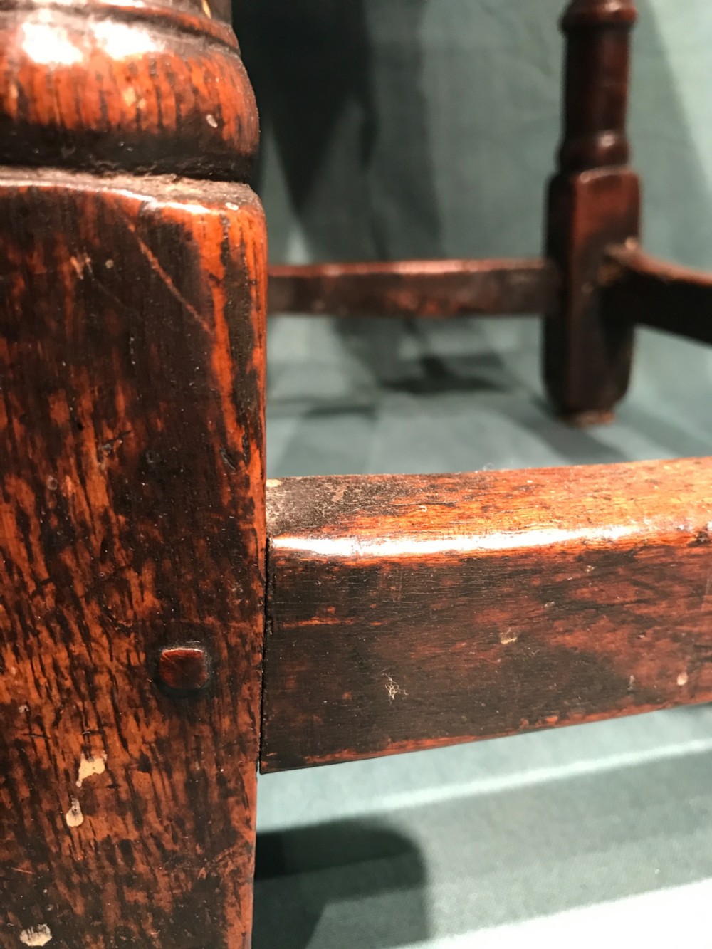 Antique oak joint stool  View V