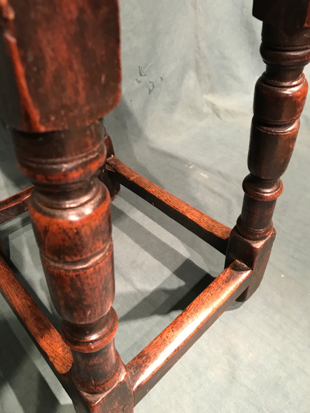 Antique oak joint stool  View VI