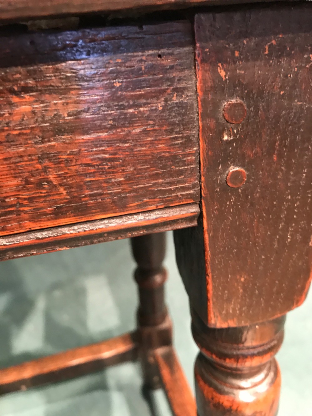 Antique oak joint stool  View VII
