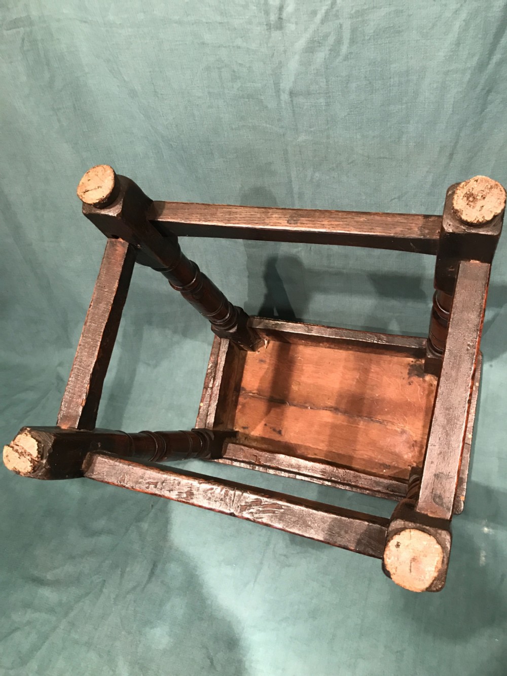 Antique oak joint stool  View VIII