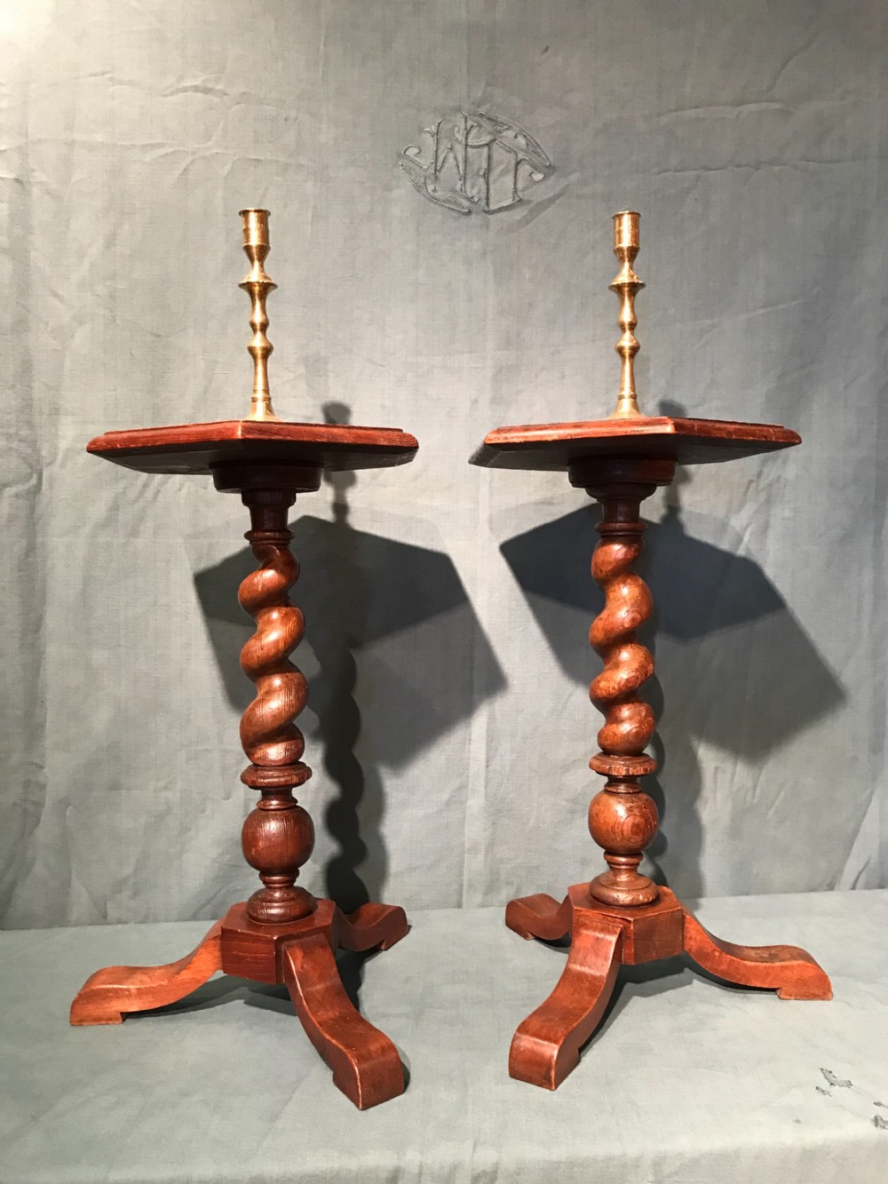 Pair of side tables/candlestands  View II