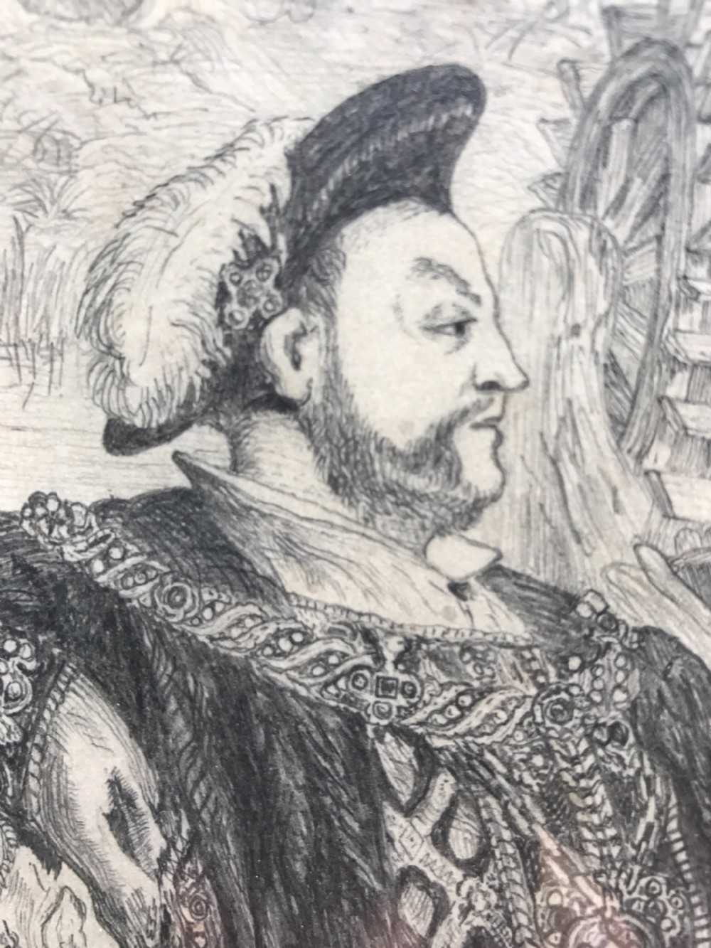 Antique drawing Henry VIII View IX