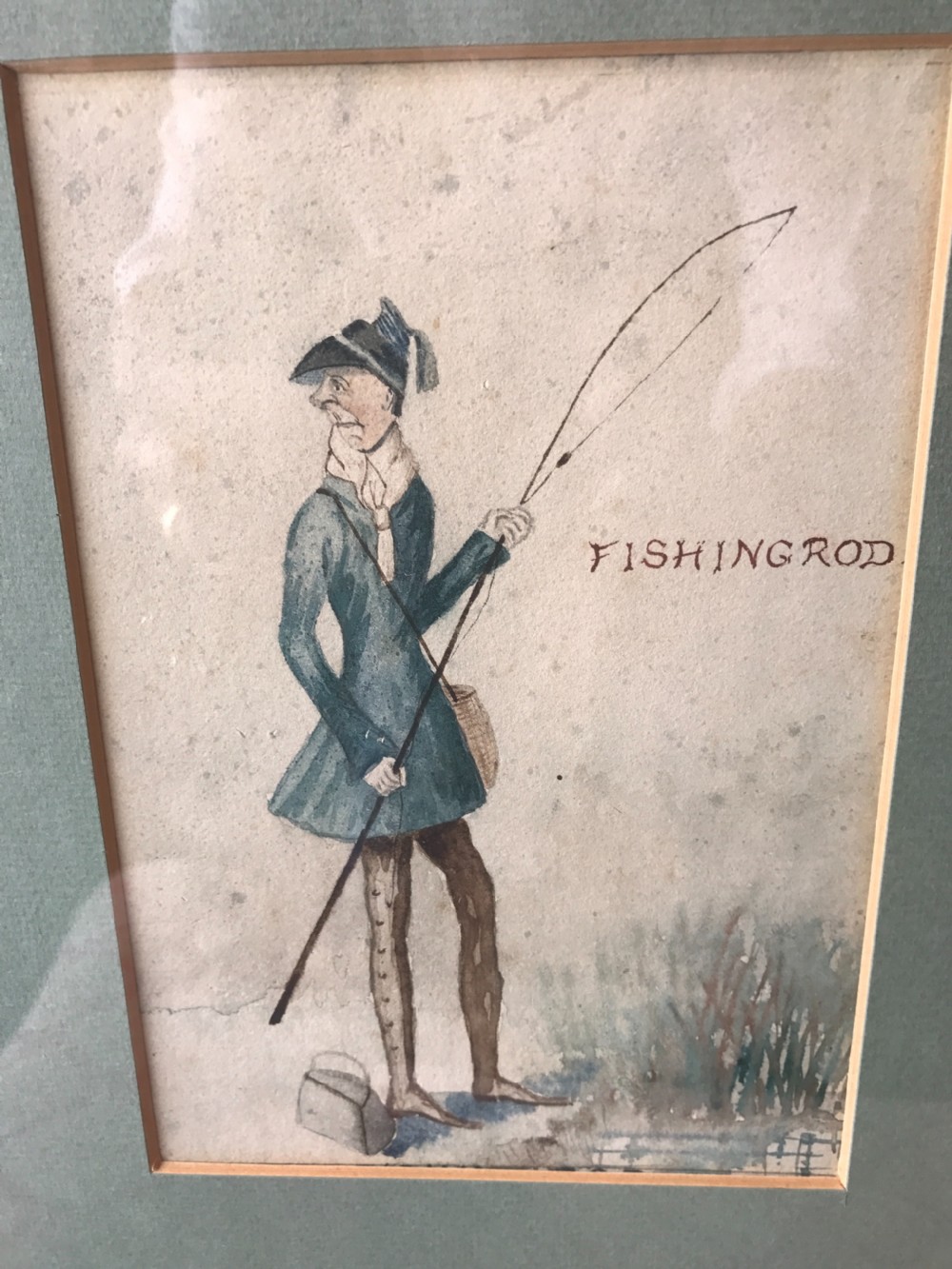 Antique naive watercolours  View II