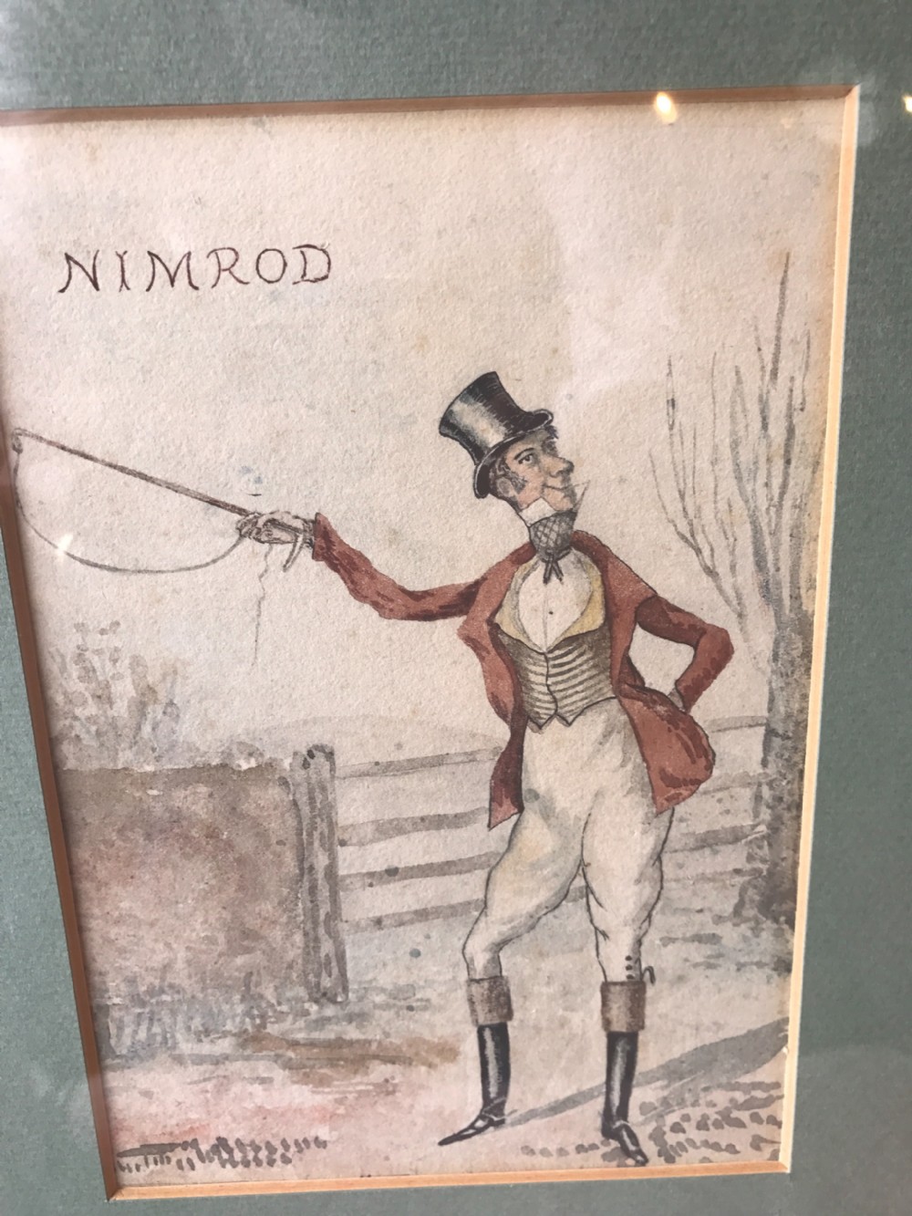 Antique naive watercolours  View III