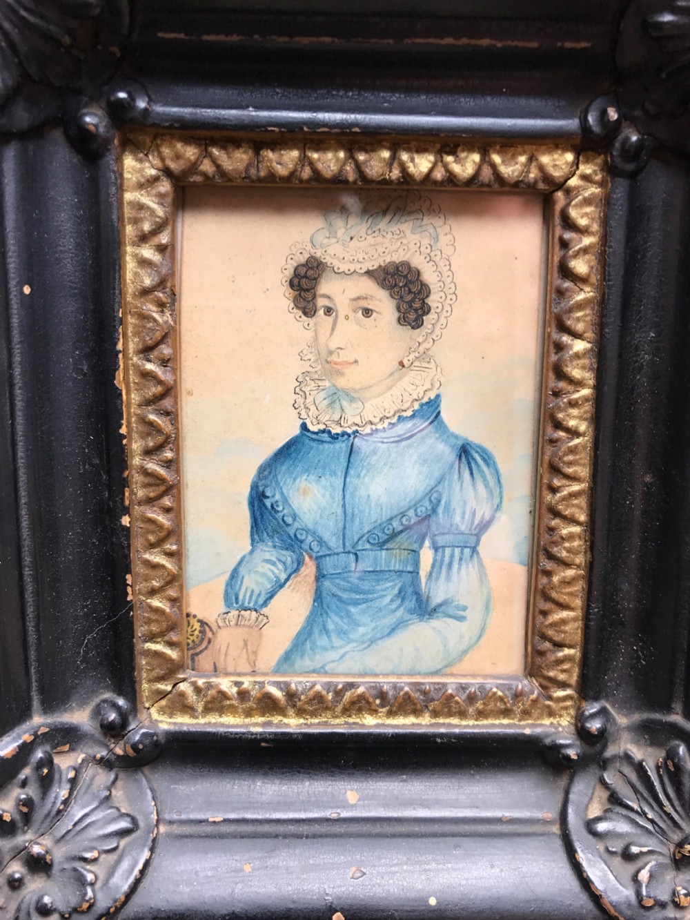 Antique portrait watercolour 
 View II