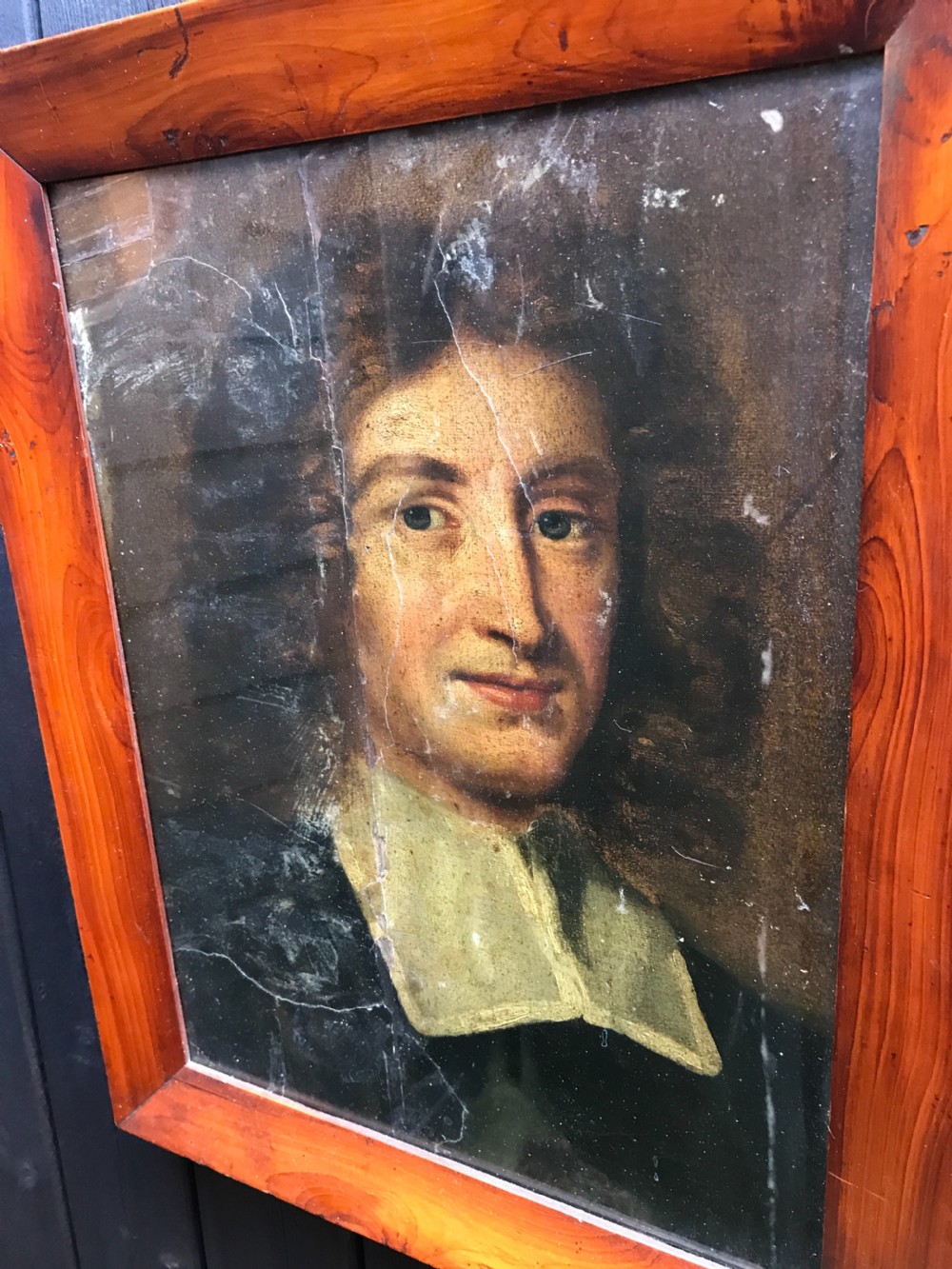 Antique oil portrait  View II