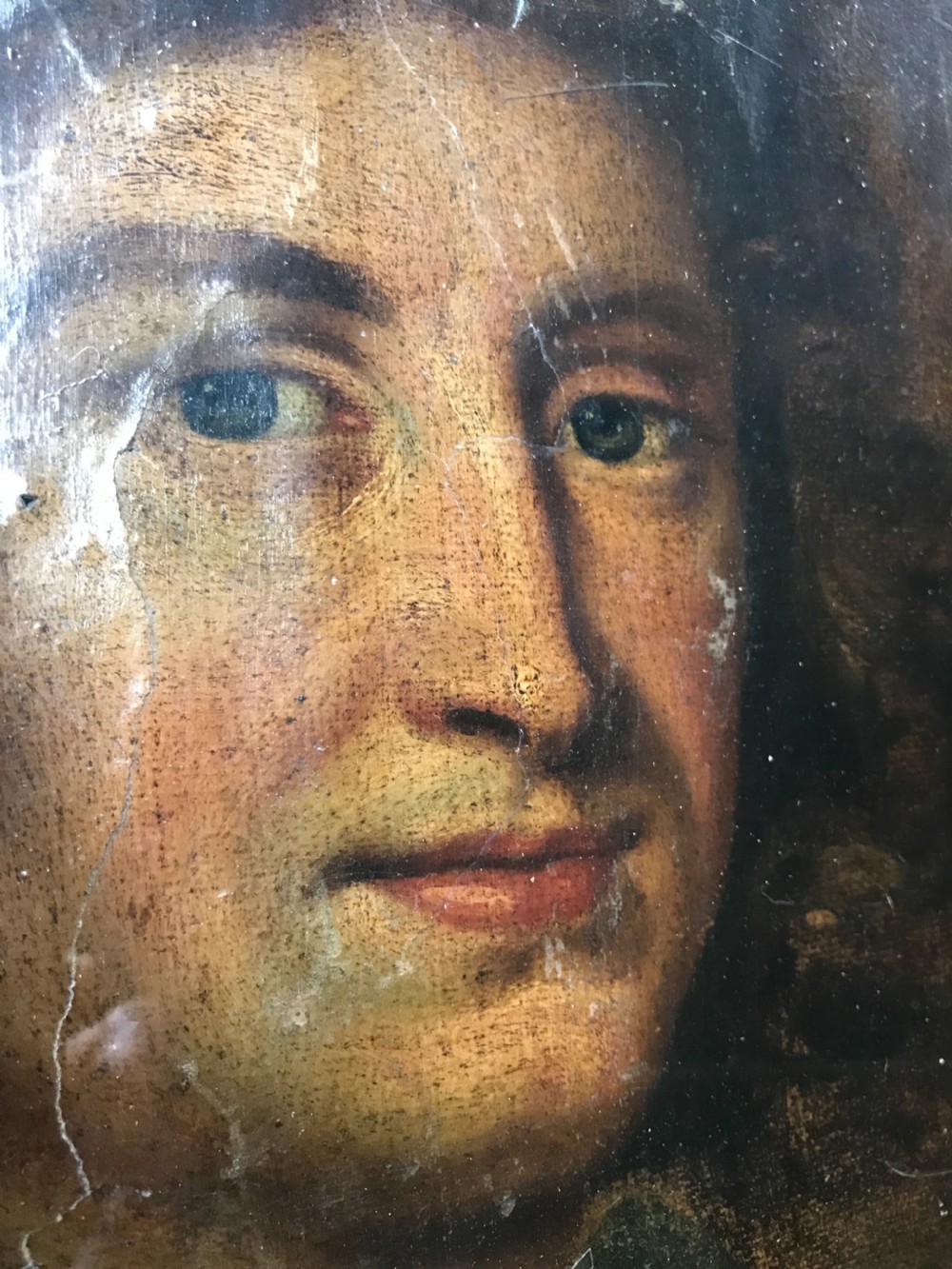 Antique oil portrait  View V