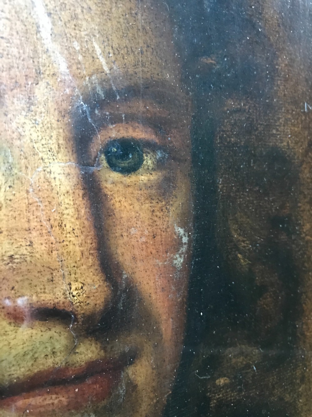 Antique oil portrait  View VI
