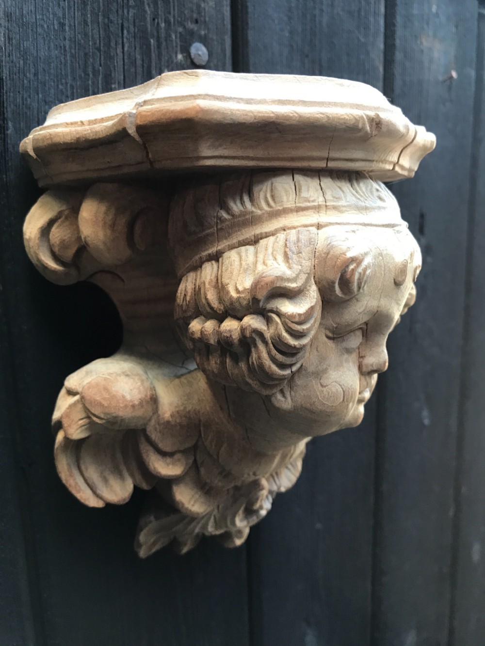 Antique carved sconce/wall bracket  View V