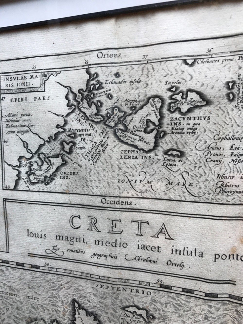 Original antique map of Crete etc View III