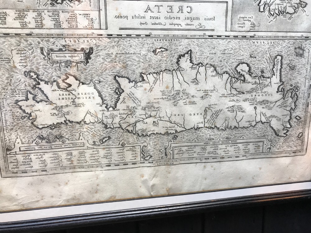 Original antique map of Crete etc View VII