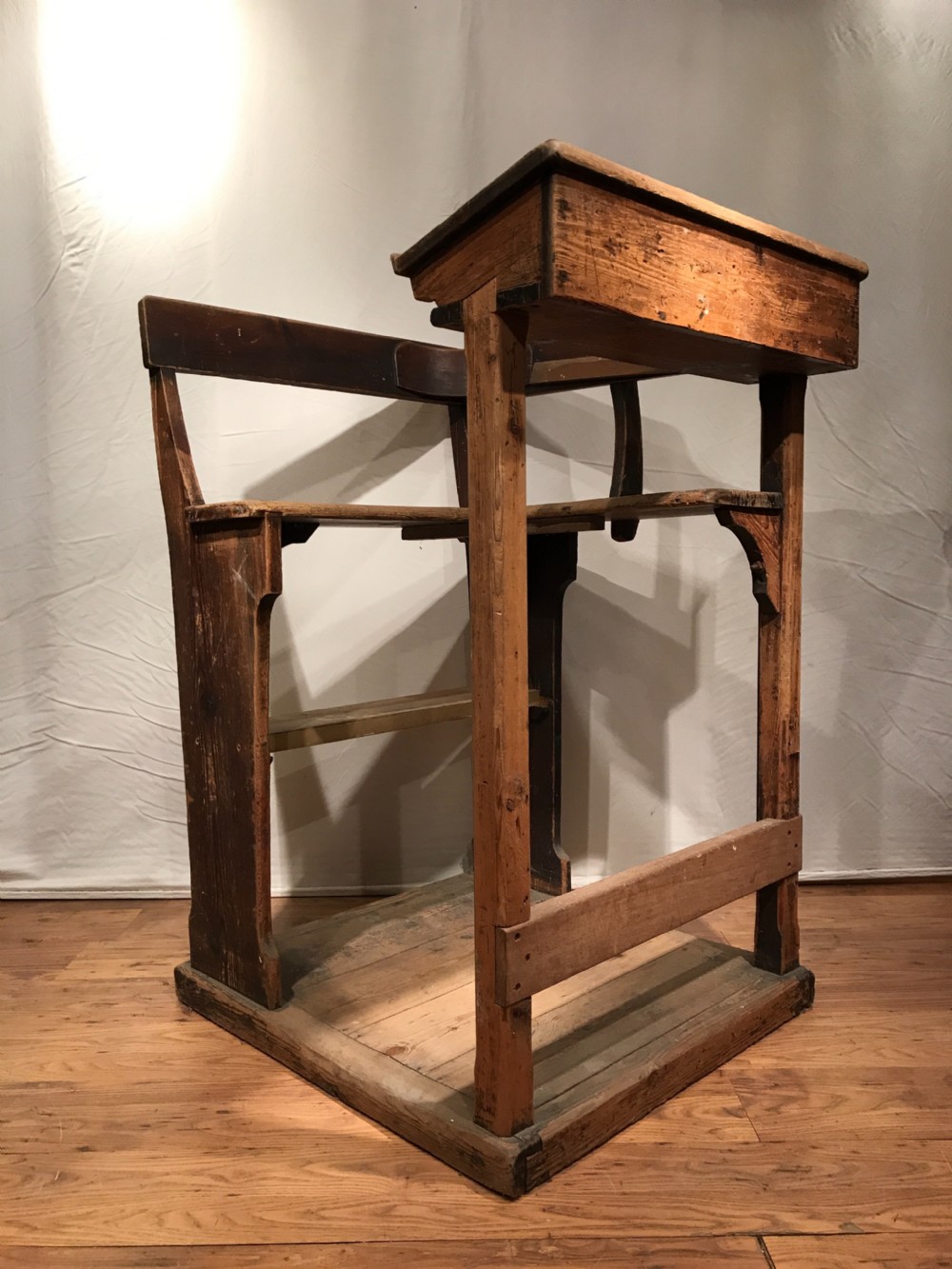 Antique pine desk View III