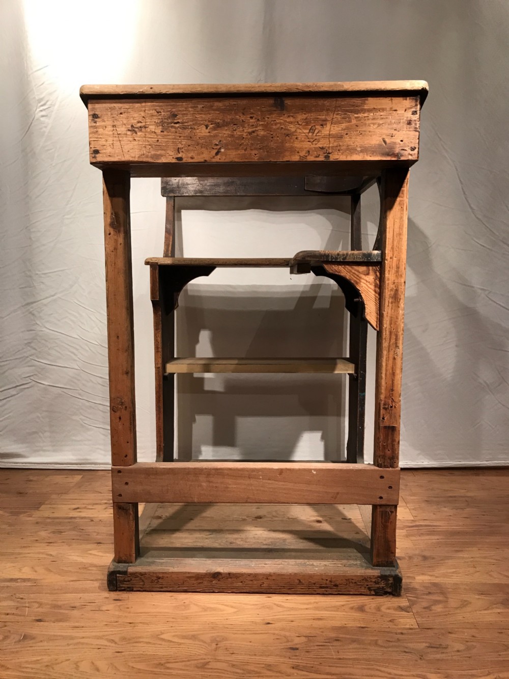 Antique pine desk View V