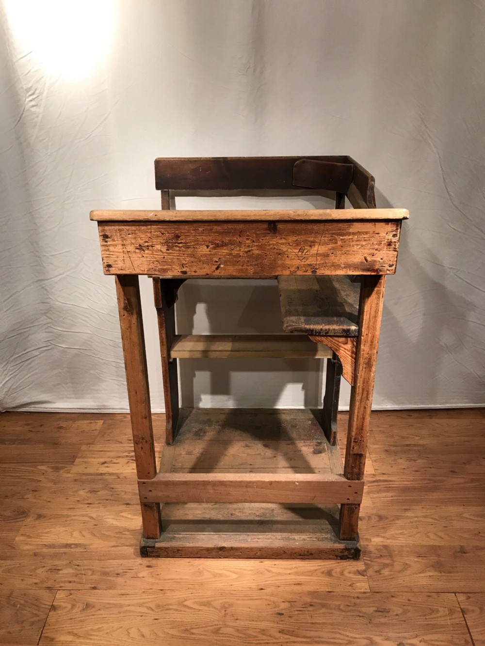 Antique pine desk View VI