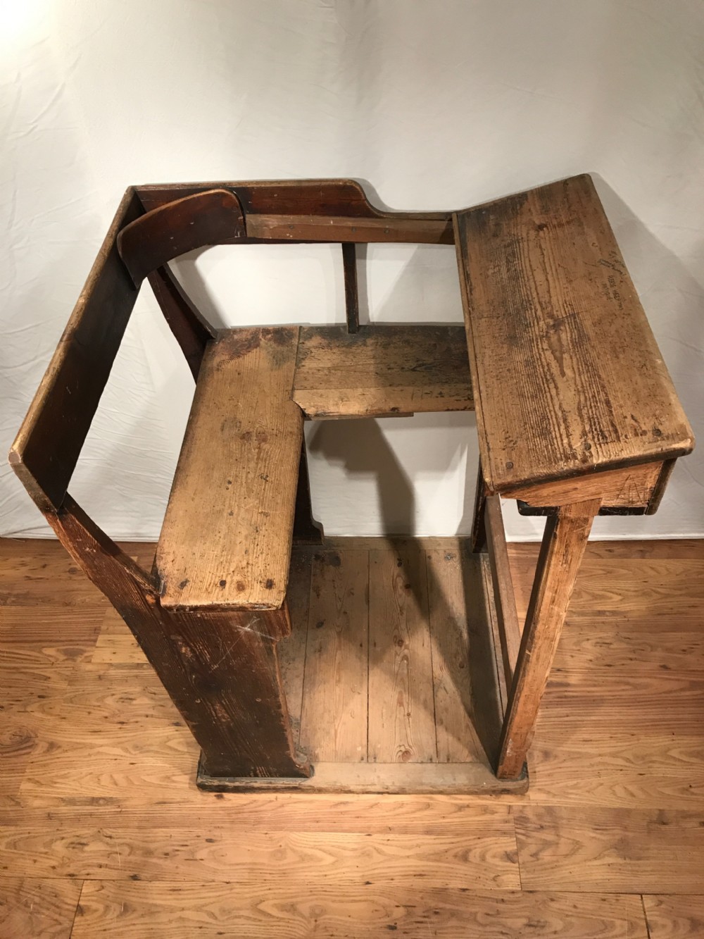 Antique pine desk View VII