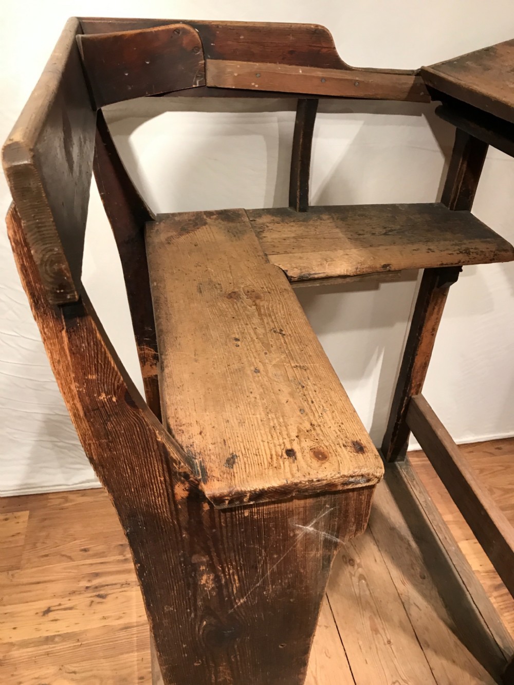 Antique pine desk View IX