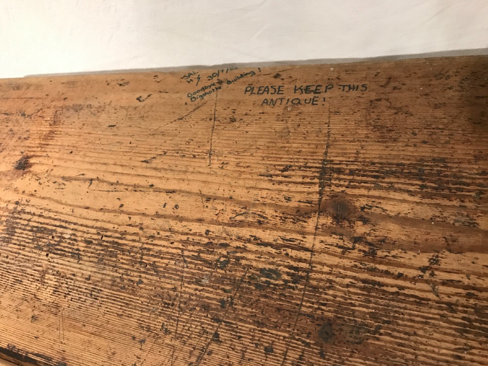Antique pine desk View XI