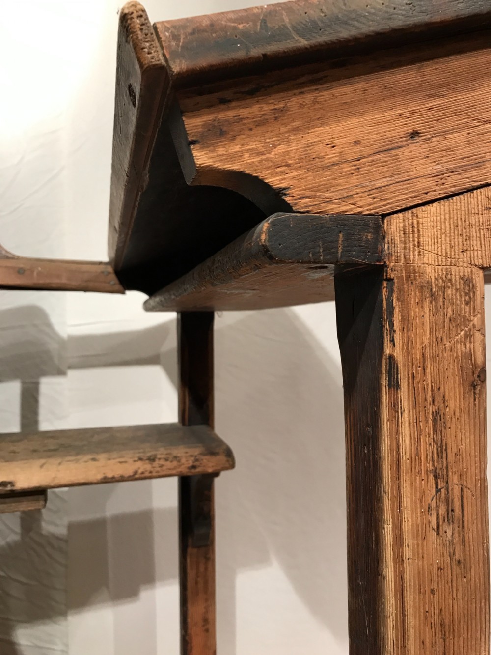 Antique pine desk View XIV