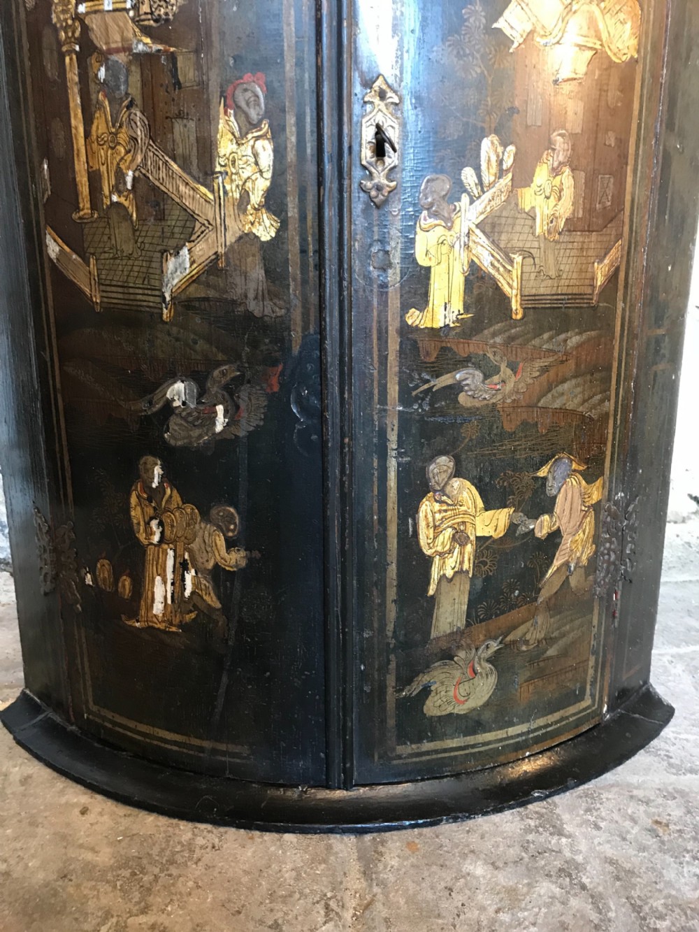 Antique chinoiserie corner cupboard  View III