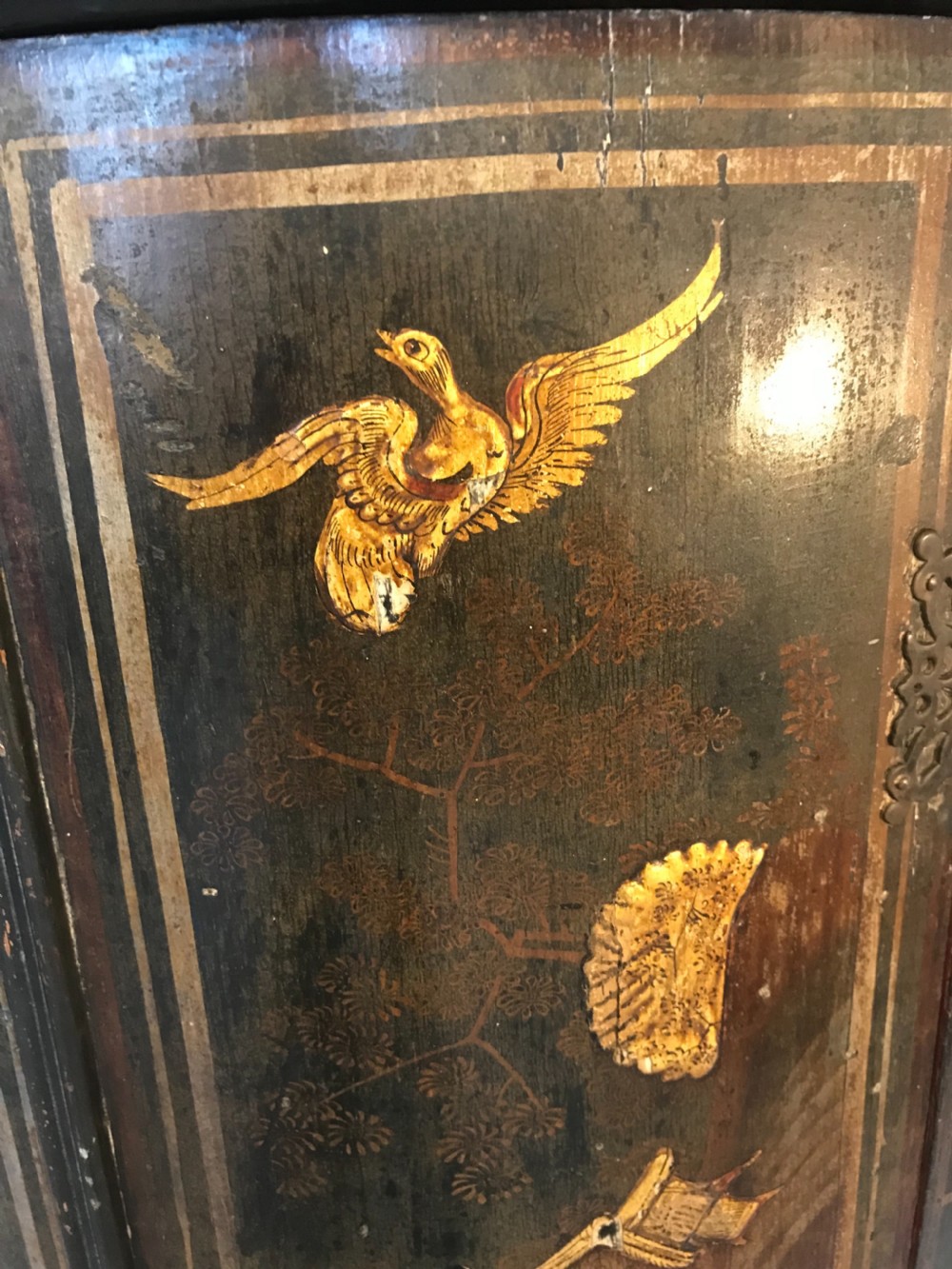 Antique chinoiserie corner cupboard  View VI