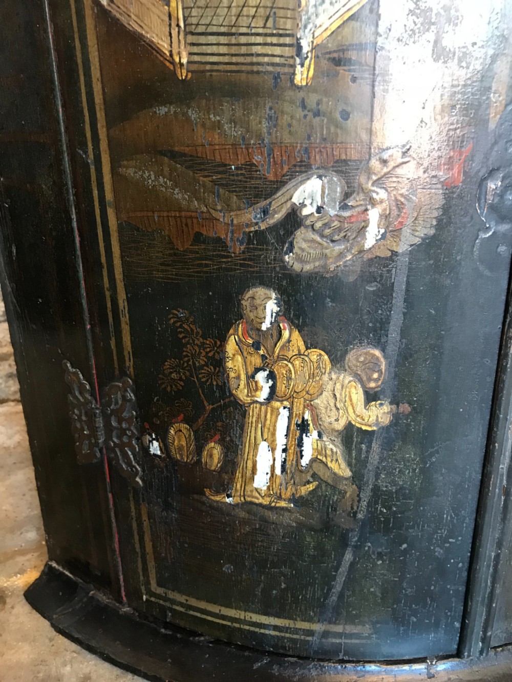 Antique chinoiserie corner cupboard  View VII