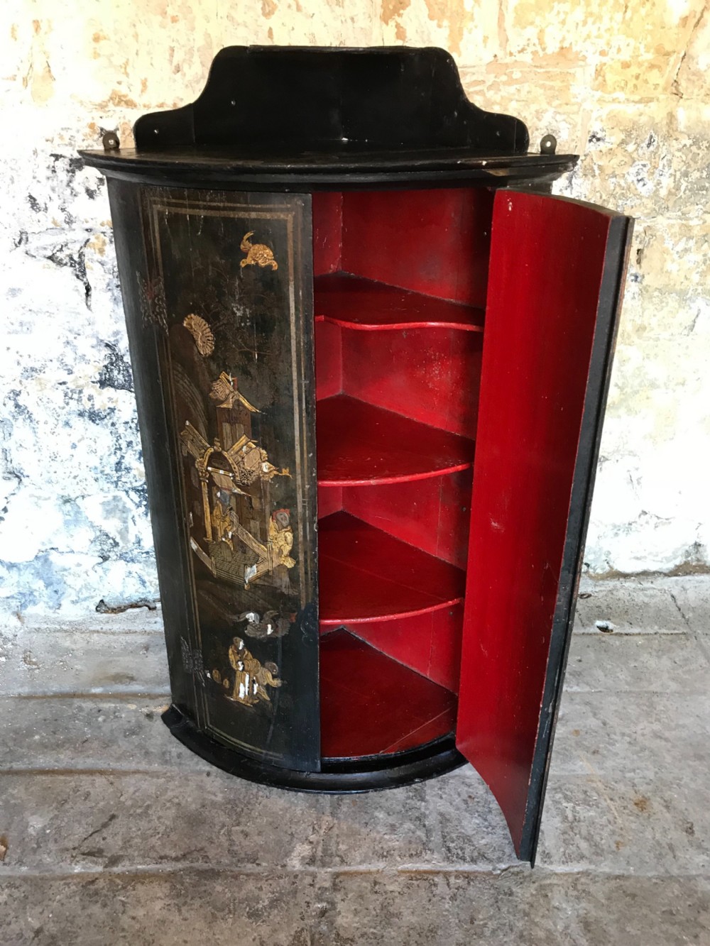 Antique chinoiserie corner cupboard  View XI