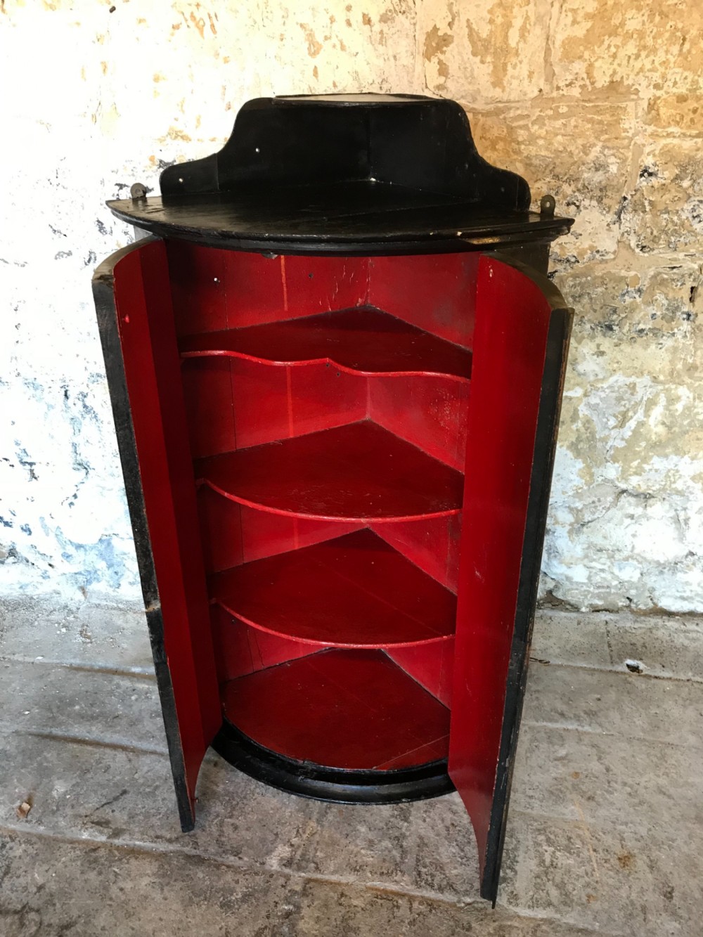 Antique chinoiserie corner cupboard  View XII