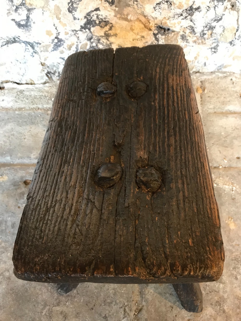 Primitive Oak stool  View IX
