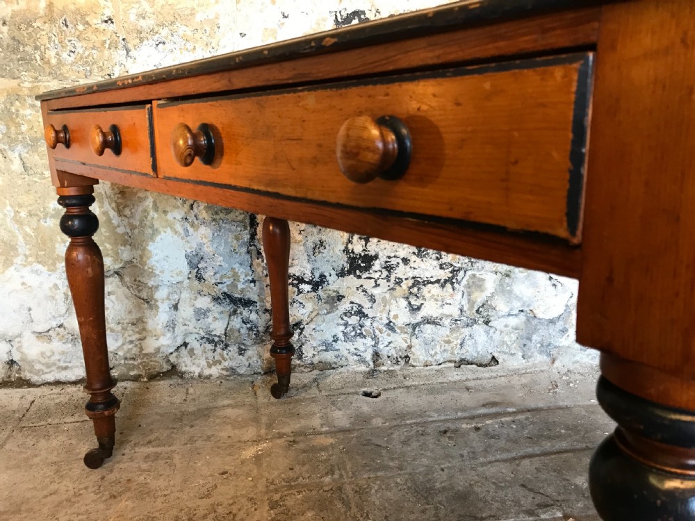 Antique Pine Table/Desk View VI