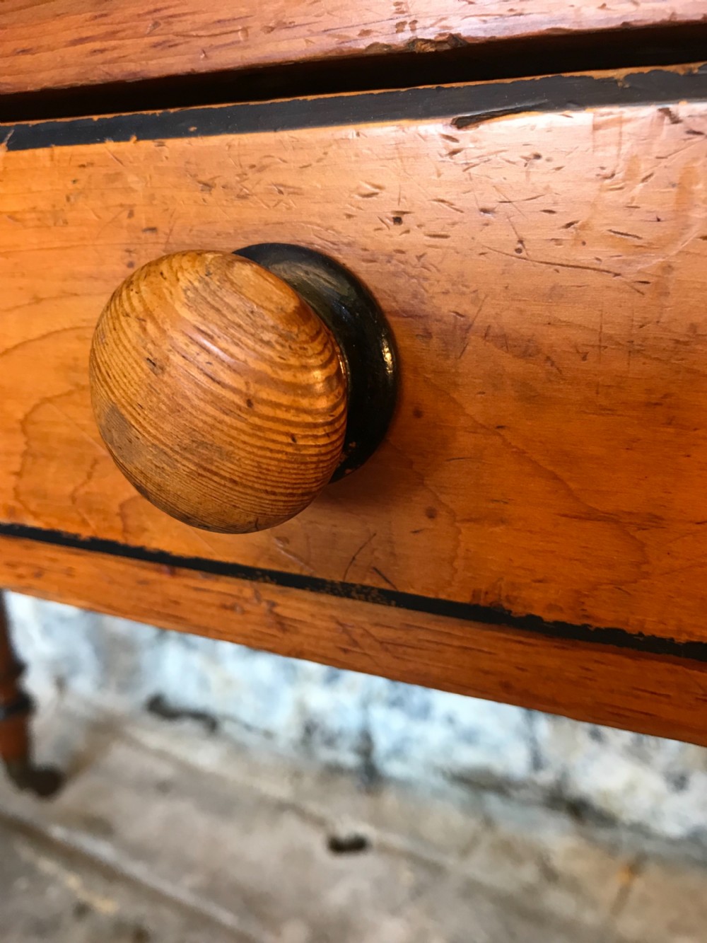 Antique Pine Table/Desk View XI