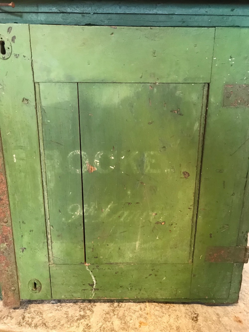 Military Campaign Painted Chest/ Cupboard  View V