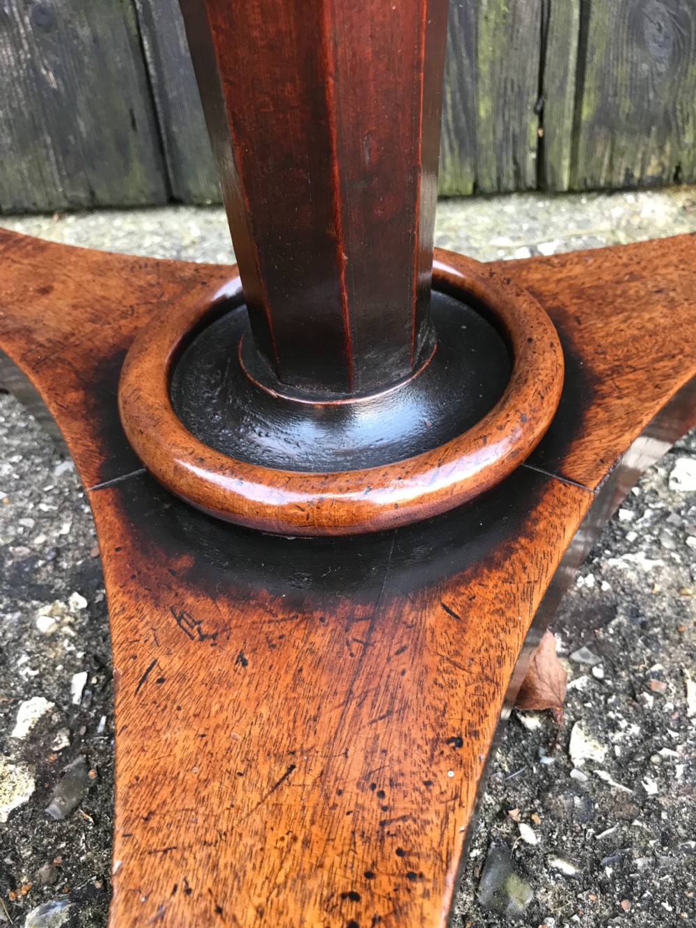 Antique mahogany side table View VI