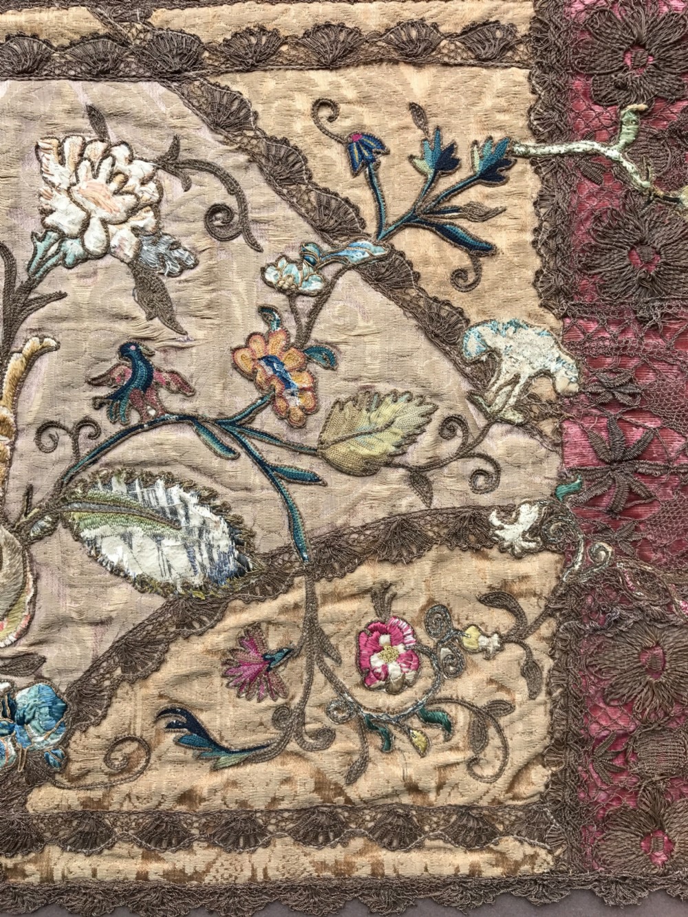 Antique Embroided Textile  View V