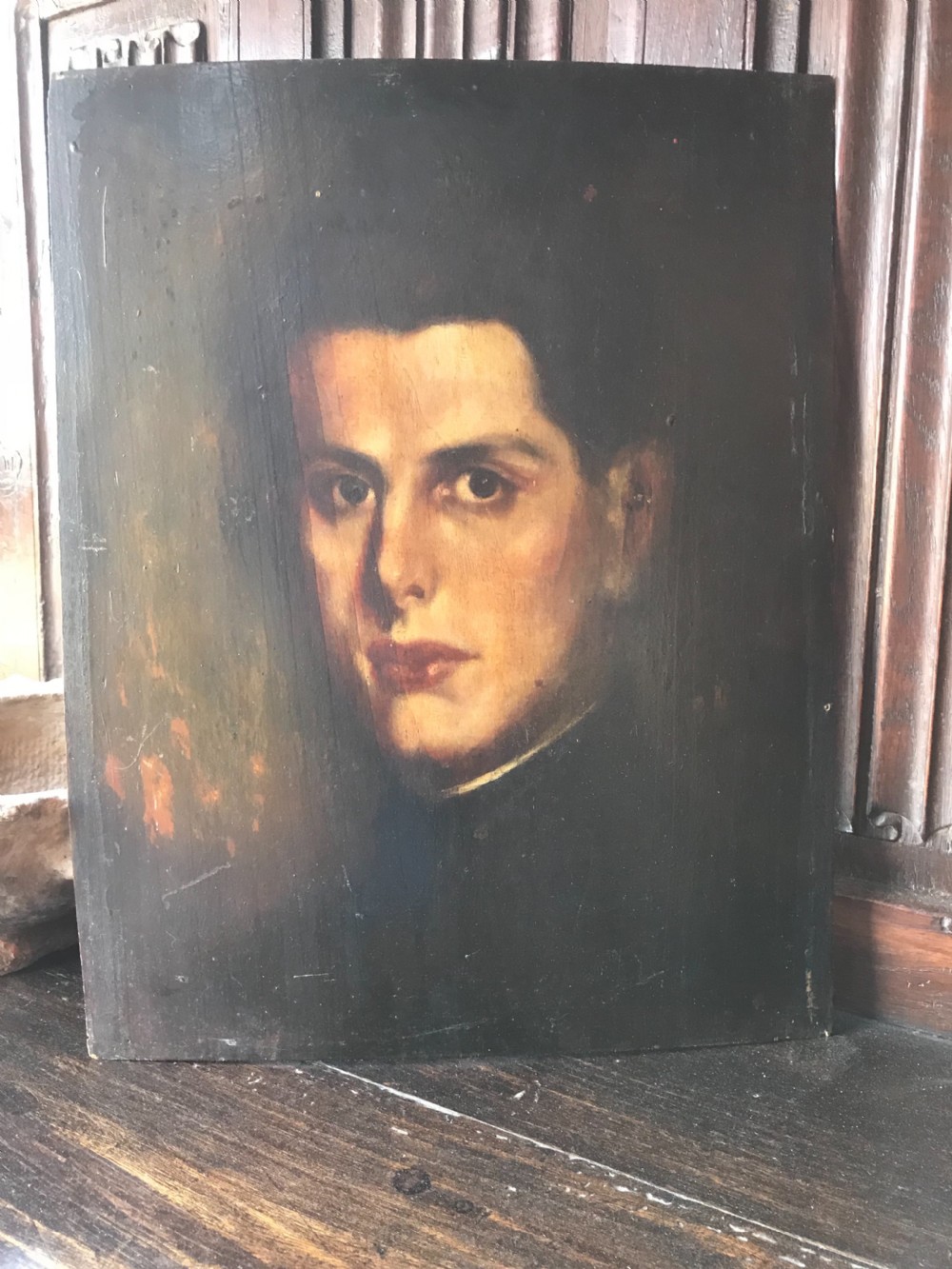 Antique portrait painting View III