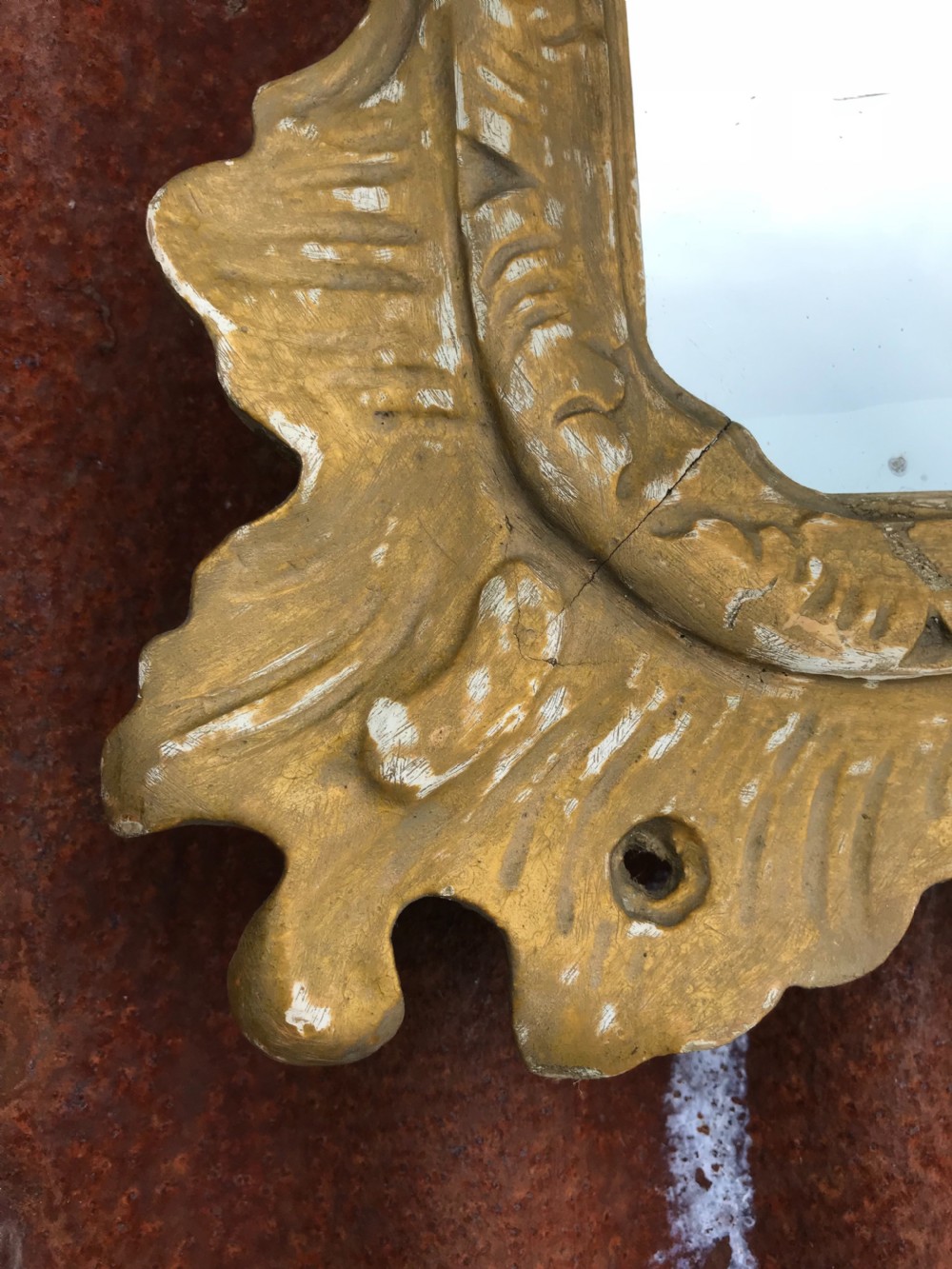 Antique Giltwood Mirror View X
