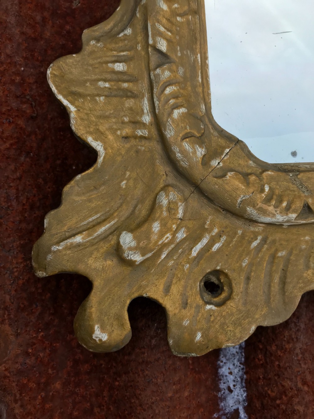 Antique Giltwood Mirror View XI