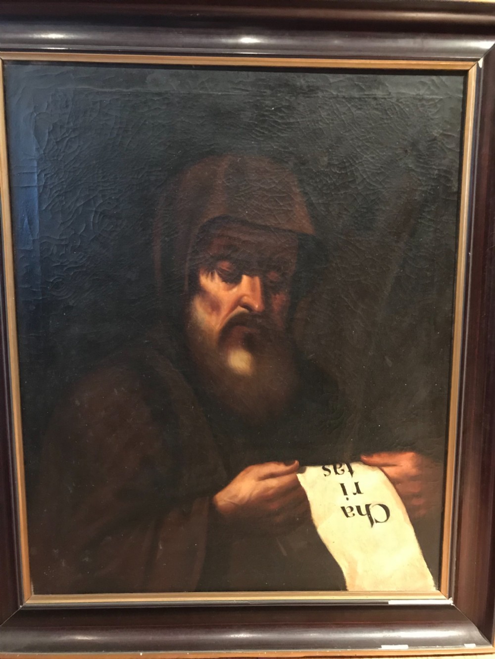 Large Antique oil Portrait 
