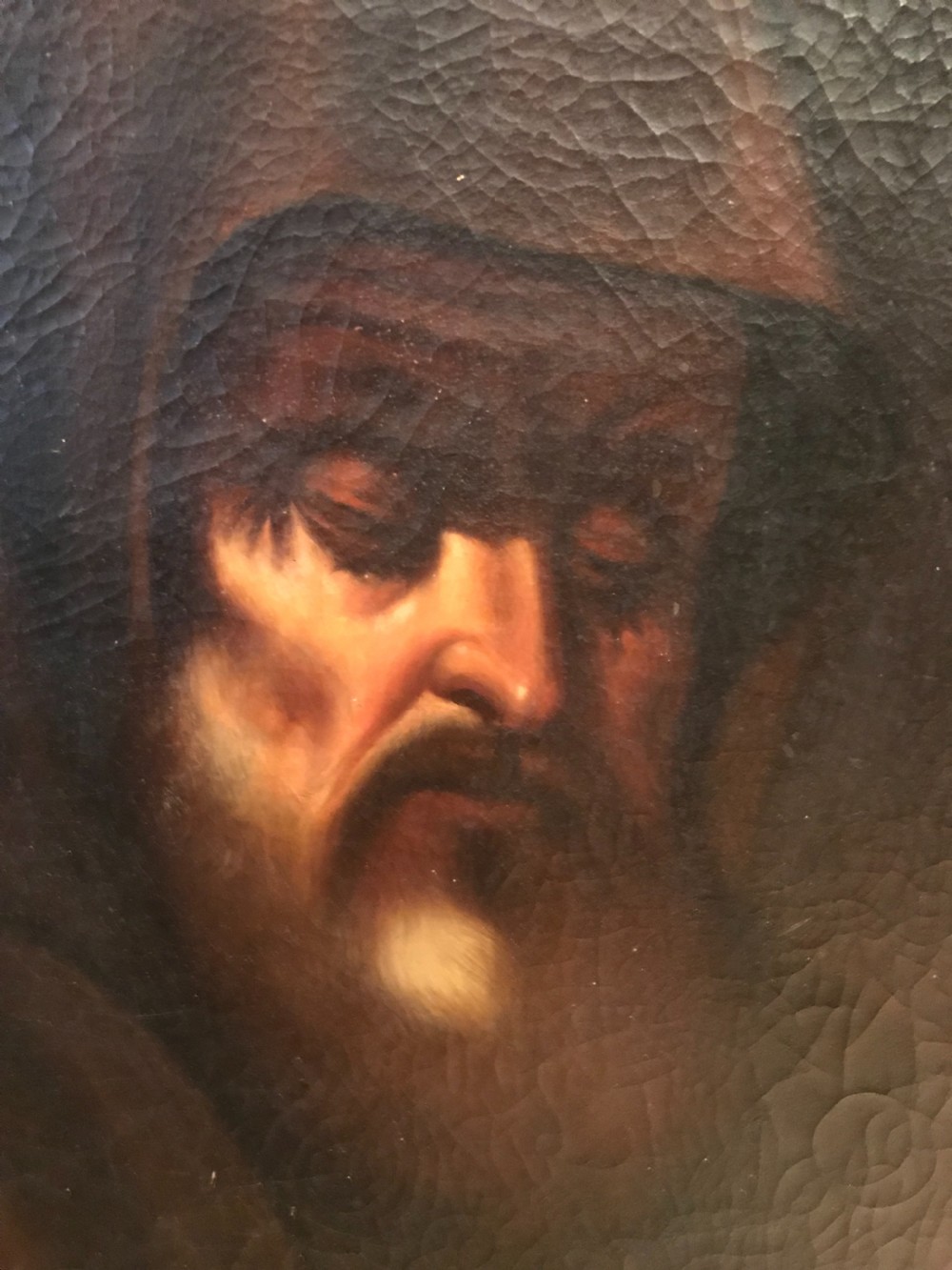Large Antique oil Portrait  View II