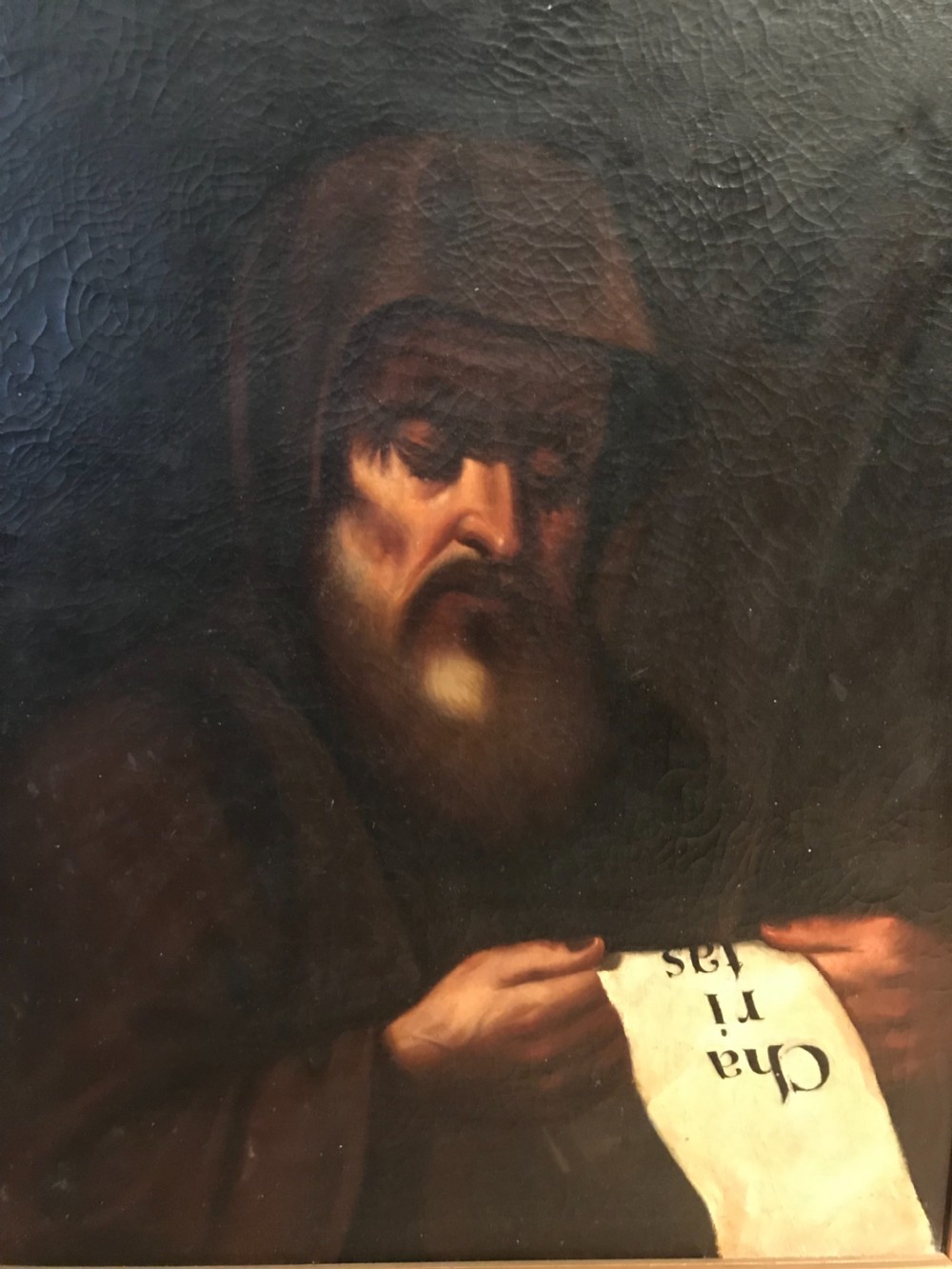 Large Antique oil Portrait  View V