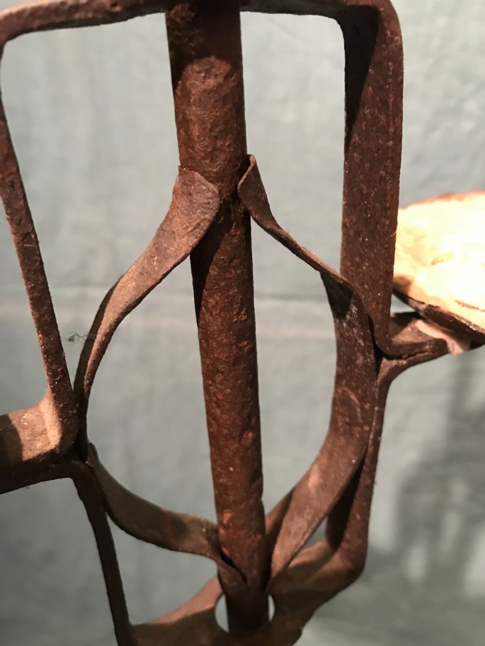 18th century iron candlestand  View VI