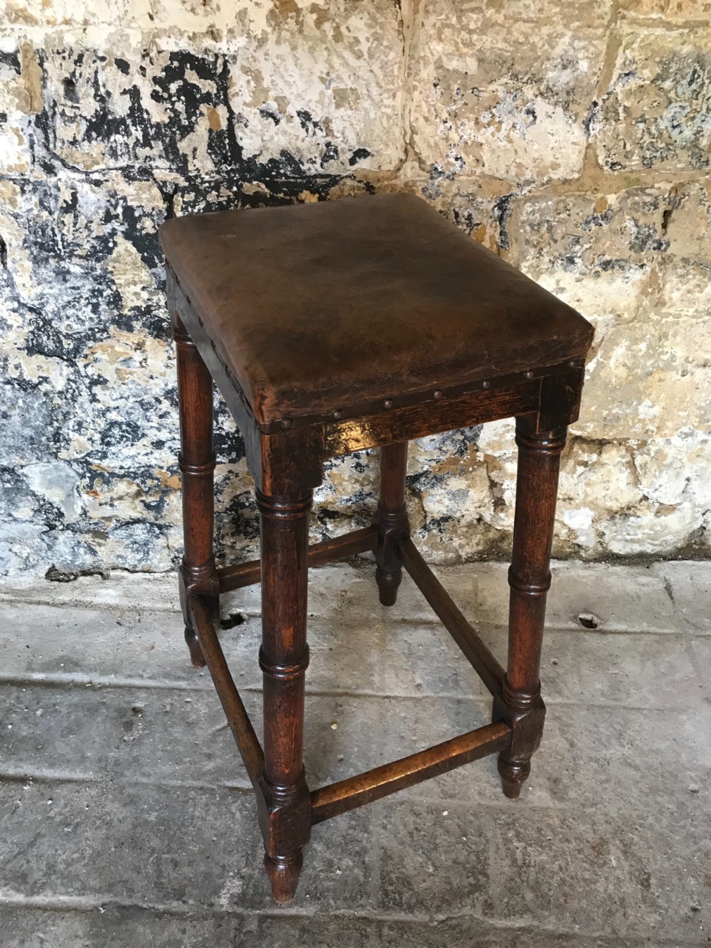 Large Welsh Oak Stool View II