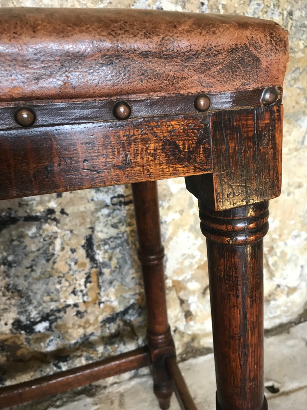 Large Welsh Oak Stool View V