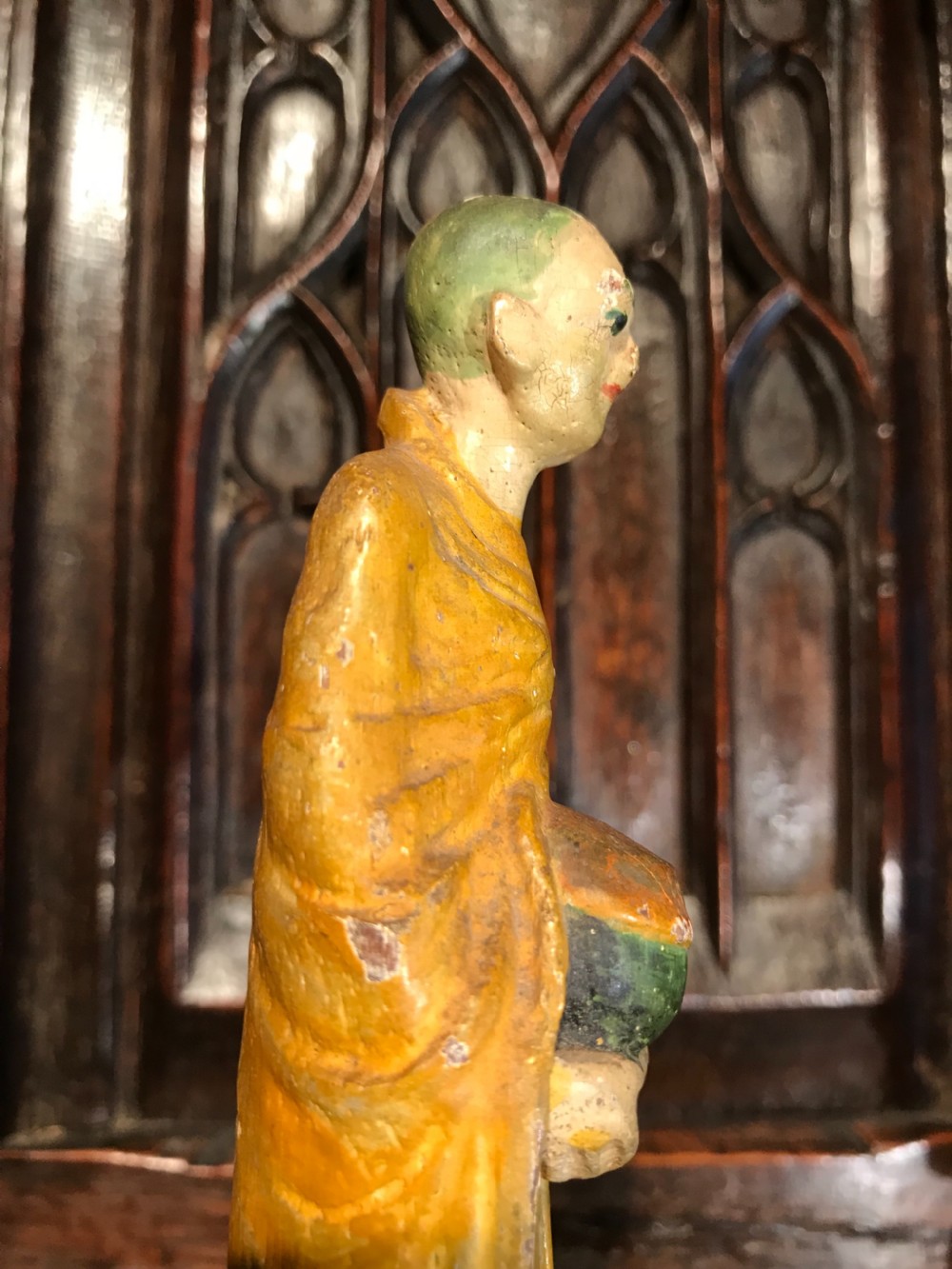 Antique carved wood figures View X