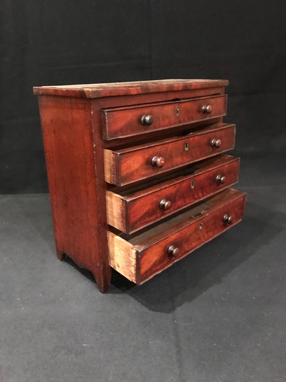 Antique Tabletop Chest of Drawers  View V