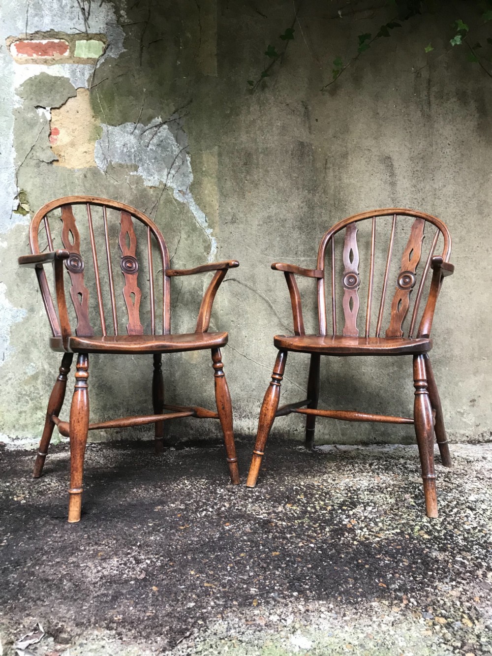 Matched Pair Country Chairs